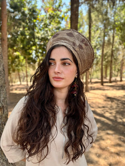 כובע שיק עלים חומים (7900040200368)