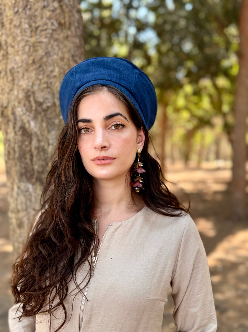 כובע שיק ג׳ינס כחול כהה (7900048982192)