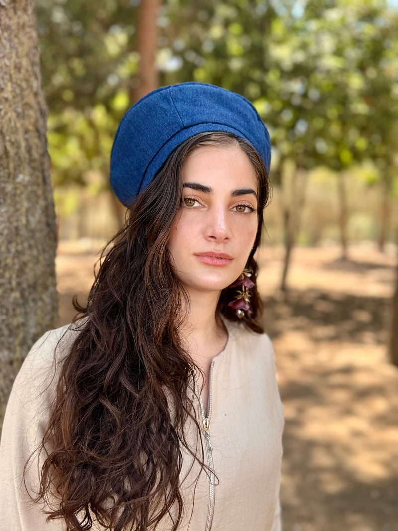 כובע שיק ג׳ינס כחול כהה (7900048982192)