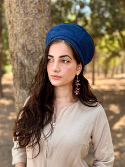 כובע שיק ג׳ינס כחול כהה (7900048982192)