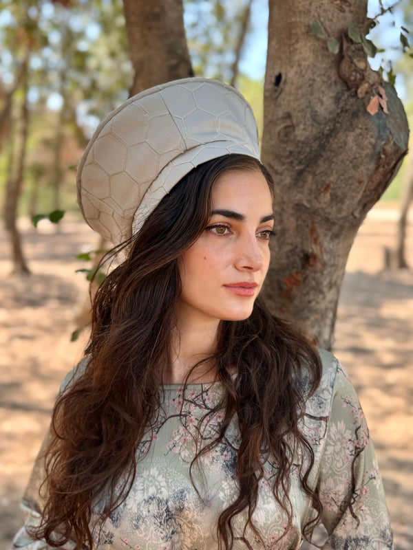 כובע שיק מעויינים אבן (7900039446704)