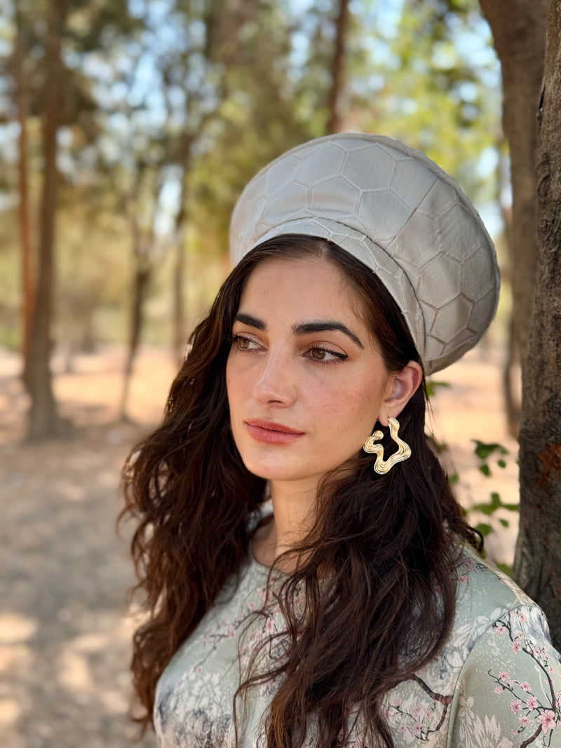 כובע שיק מעויינים אבן (7900039446704)
