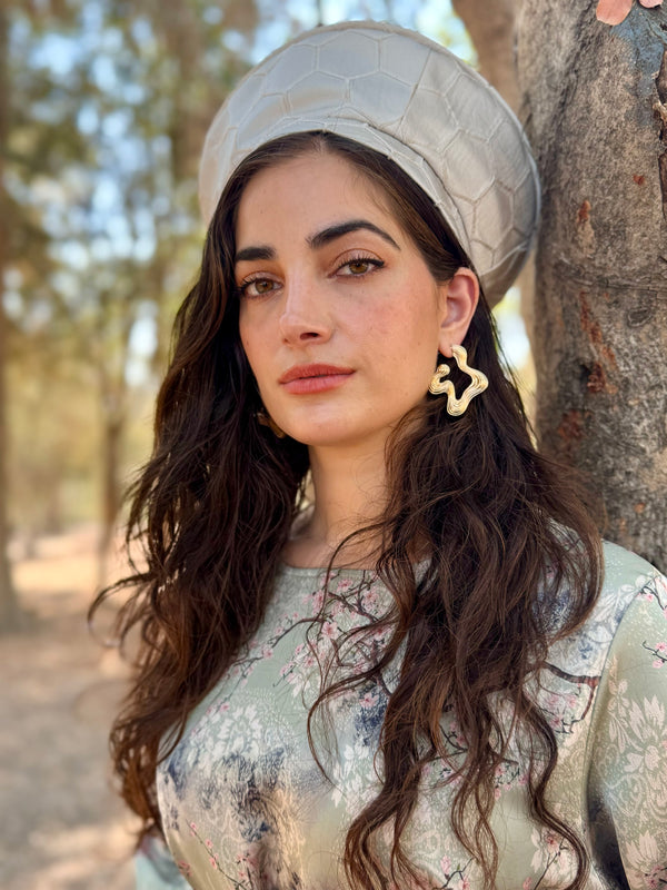 כובע שיק מעויינים אבן (7900039446704)