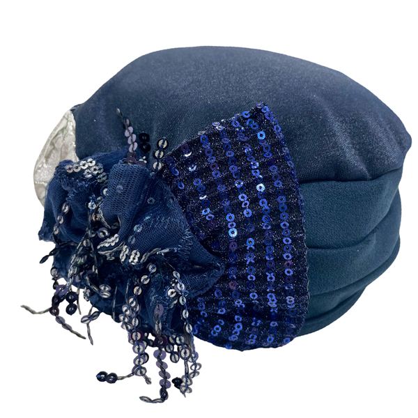 ⁨⁨ברט קלאסי עלי כותרת כחול כסף (7903259984048)
